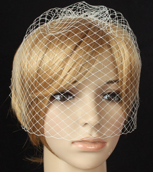 Birdcage Veil Russian netting White or Ivory cream Wedding Reception