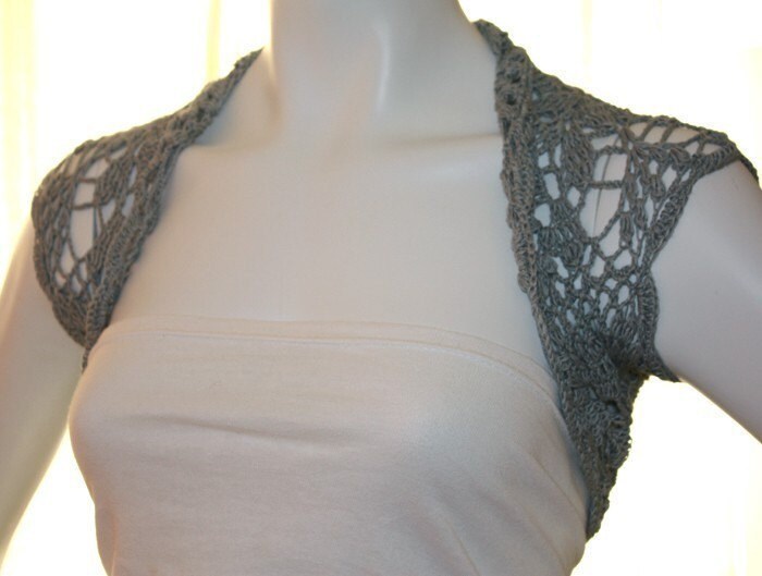 Ivory Bridal Bolero lacy Shrug for Wedding size M