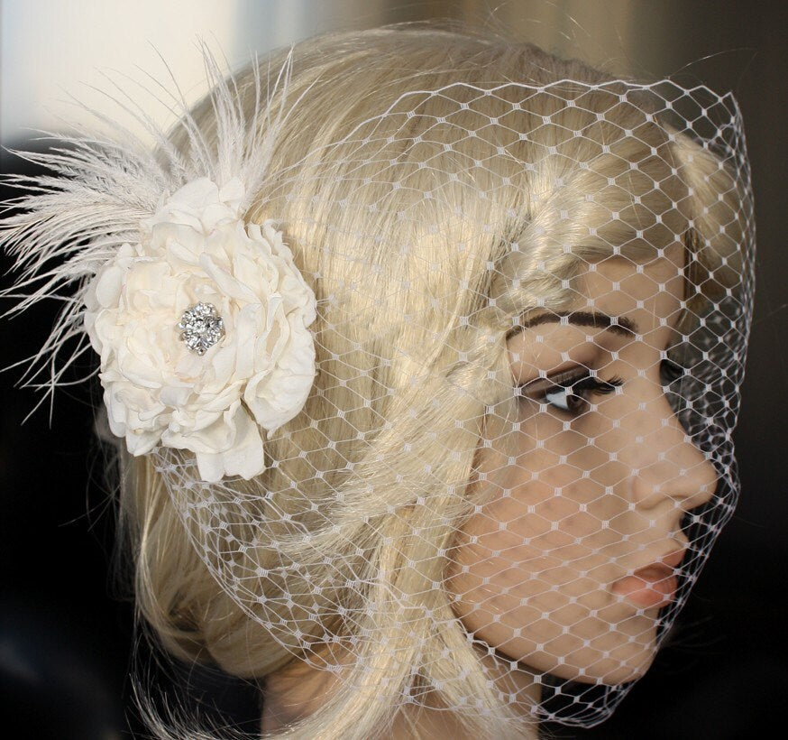 Birdcage Veil Russian netting Bandeau style Wedding