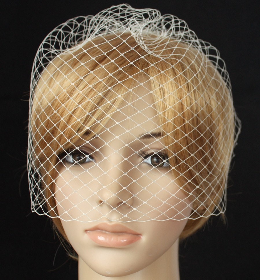 Birdcage Veil Russian netting White or Ivory cream Wedding Reception