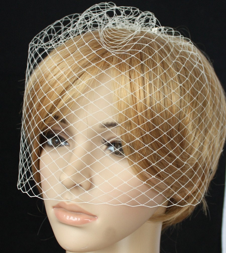 Birdcage Veil Russian netting White or Ivory cream Wedding Reception