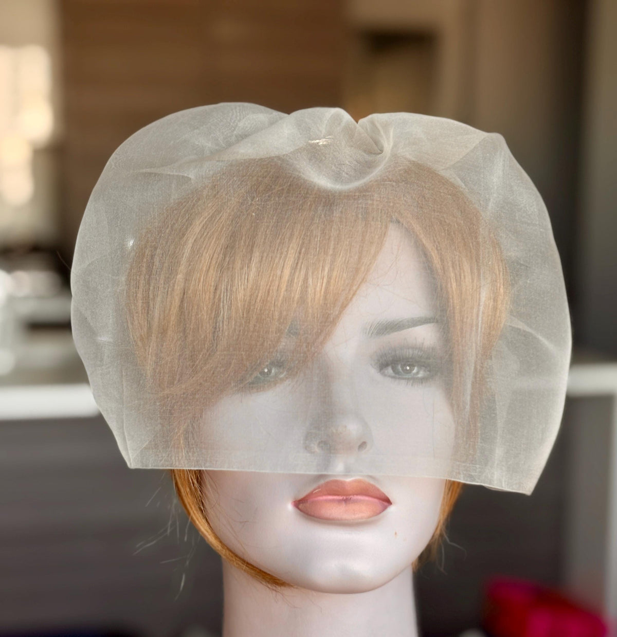 Silk Organza Blusher Veil Headband: Lightweight Bridal Accessory