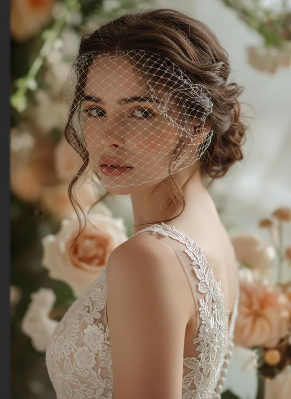 Handmade Bandeau Birdcage Veil | French Netting, Vintage Bridal