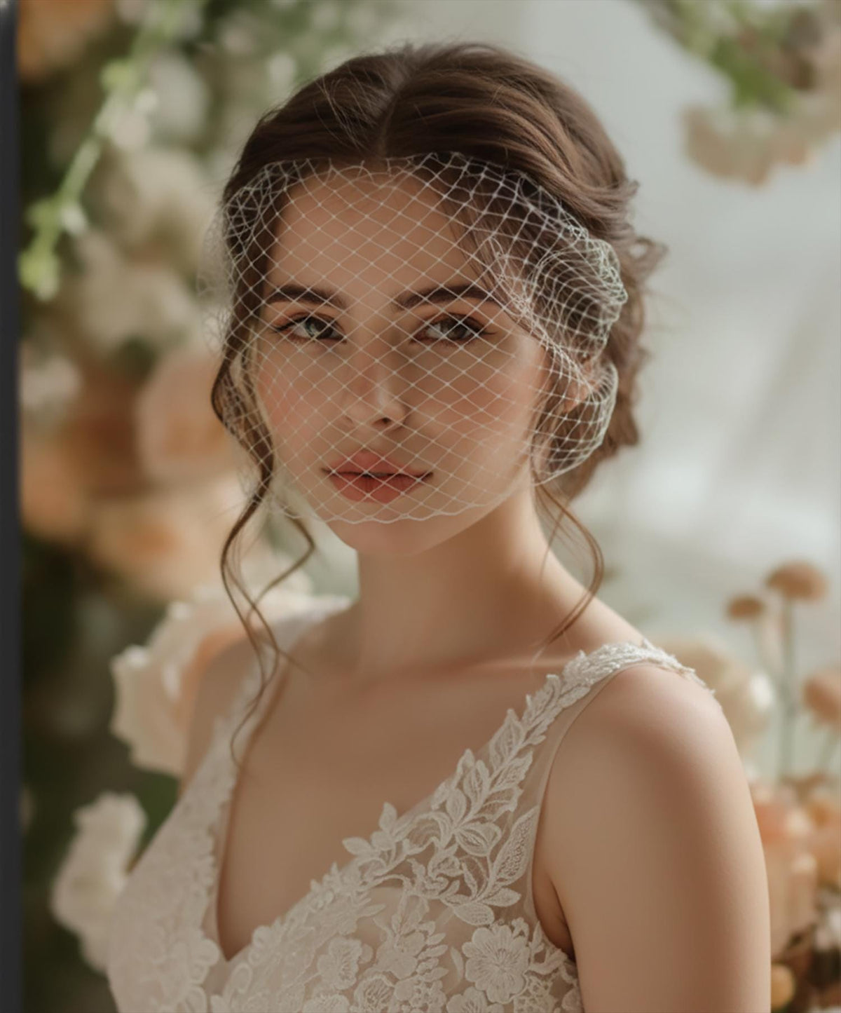 Handmade Bandeau Birdcage Veil | French Netting, Vintage Bridal
